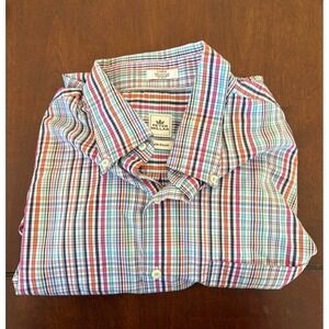 Peter Millar Seaside Finish Button Down Shirt Easter Wedding Career Golf Preppy